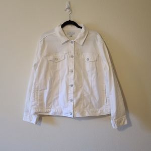 White Denim Jacket Size 3X